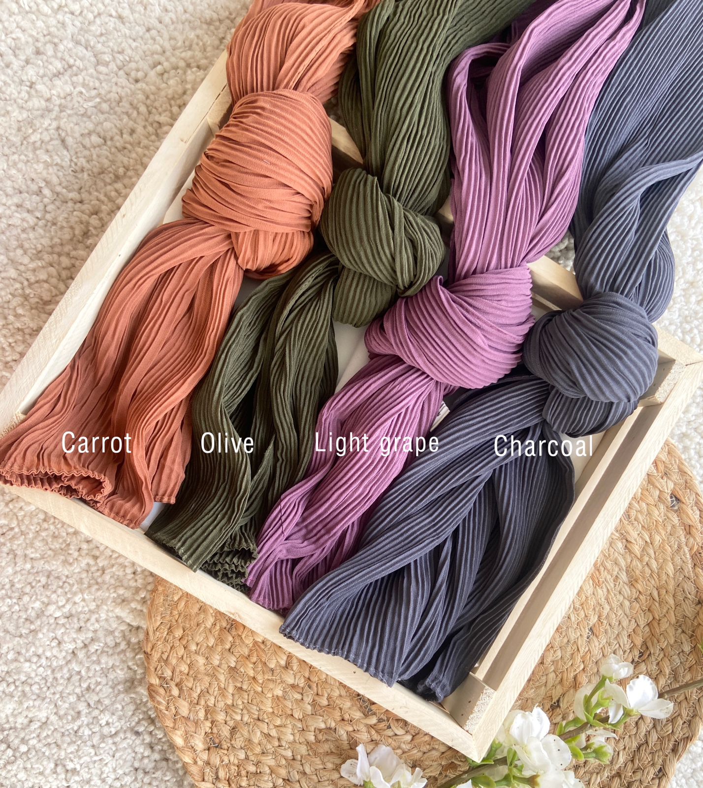 ribbed chiffon hijab