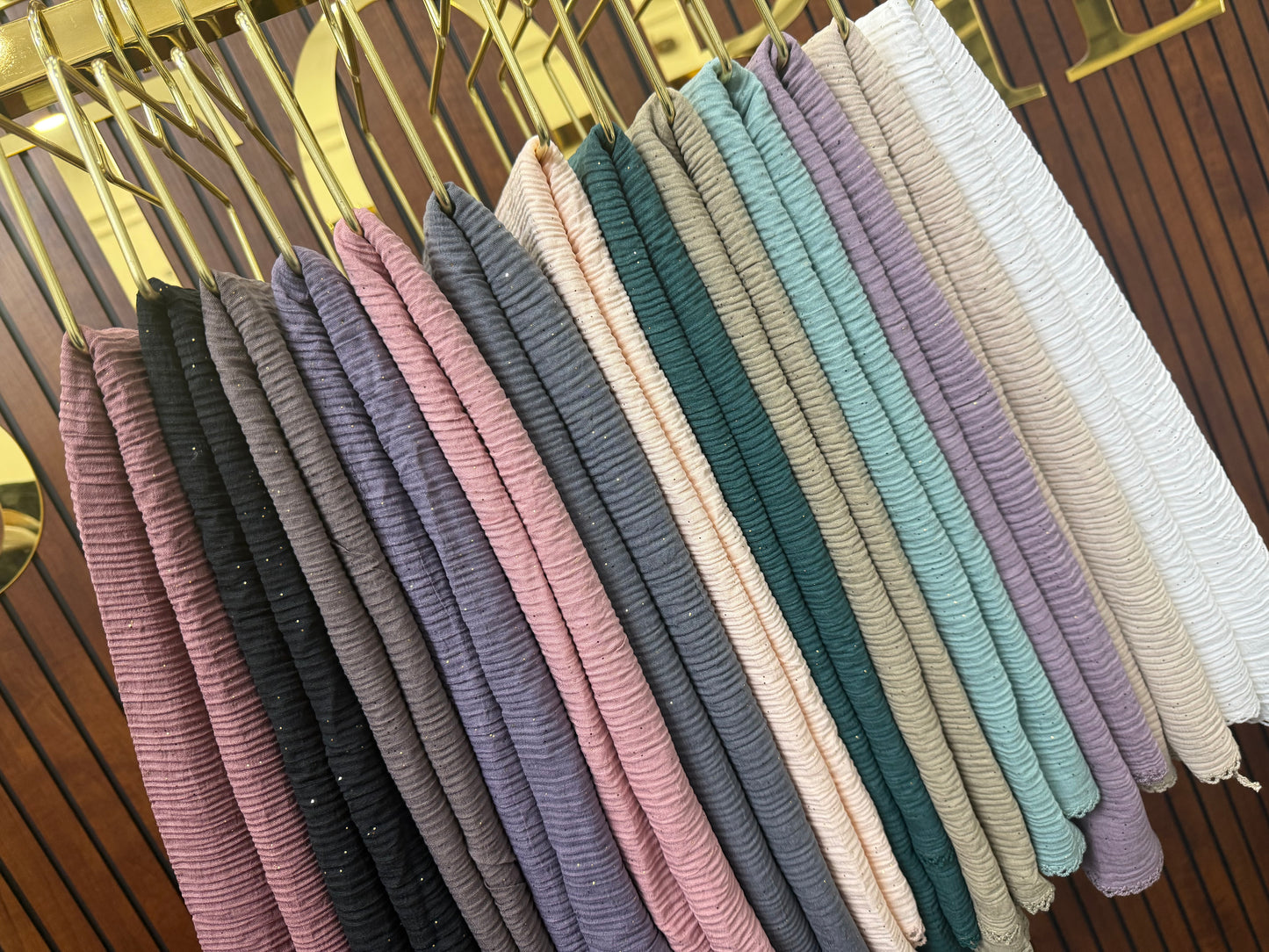 Cotton Pleated Glitter Hijabs