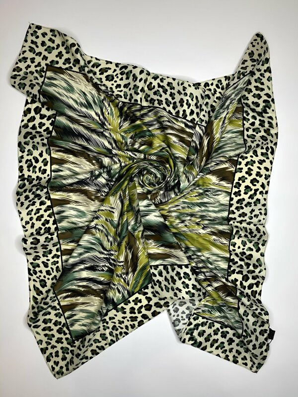 Green Wild Square Scarf