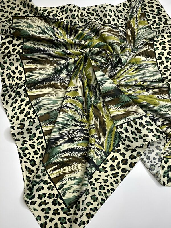 Green Wild Square Scarf