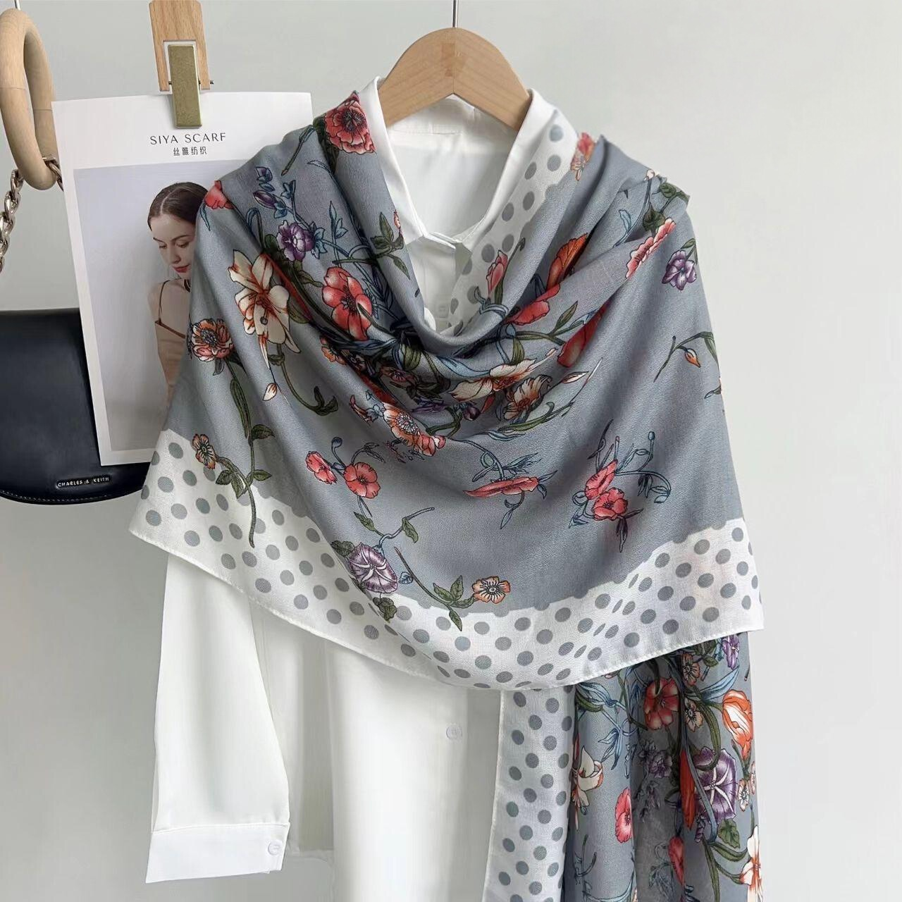 Everyday Viscose Scarf for Modest Fashion – Charcoal Grey Finish