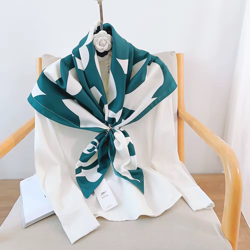 Prairie Rose Peacock Square Scarf