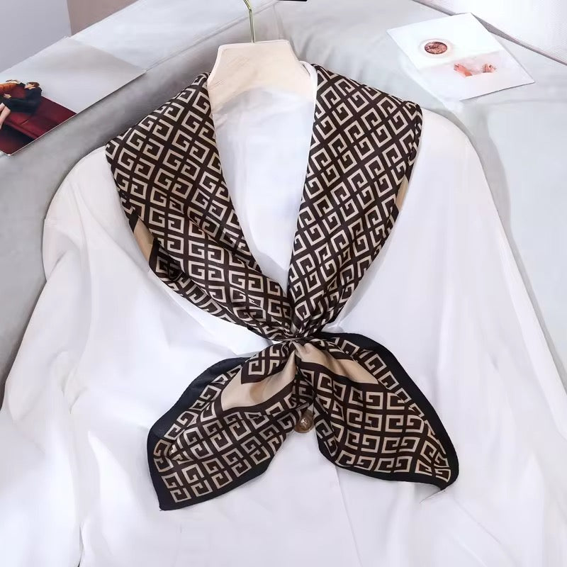 Rustic G Printed Square Scarf