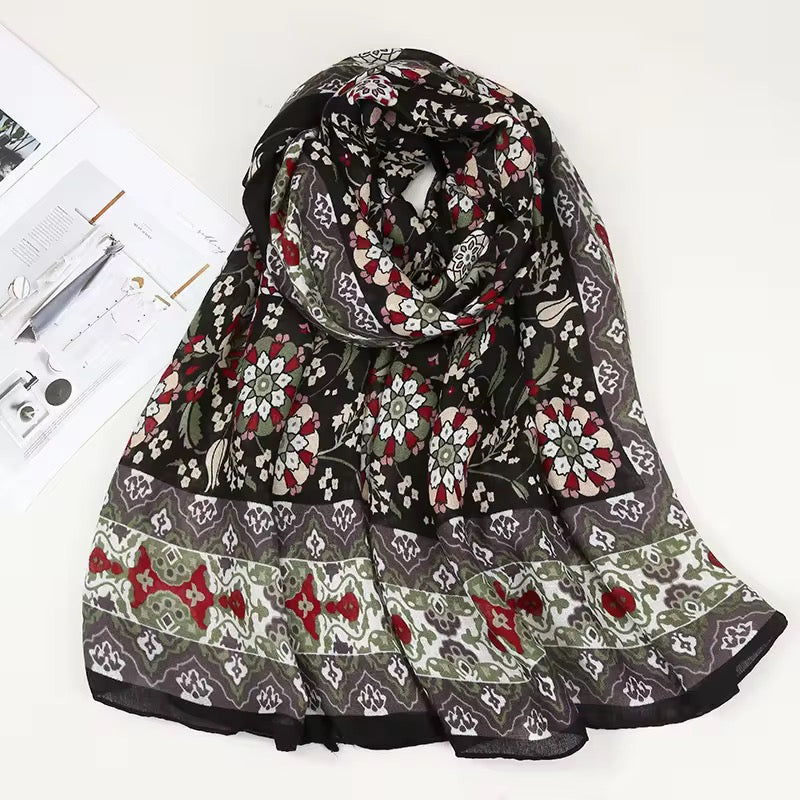 Roblox Flower Printed Viscose Scarf
