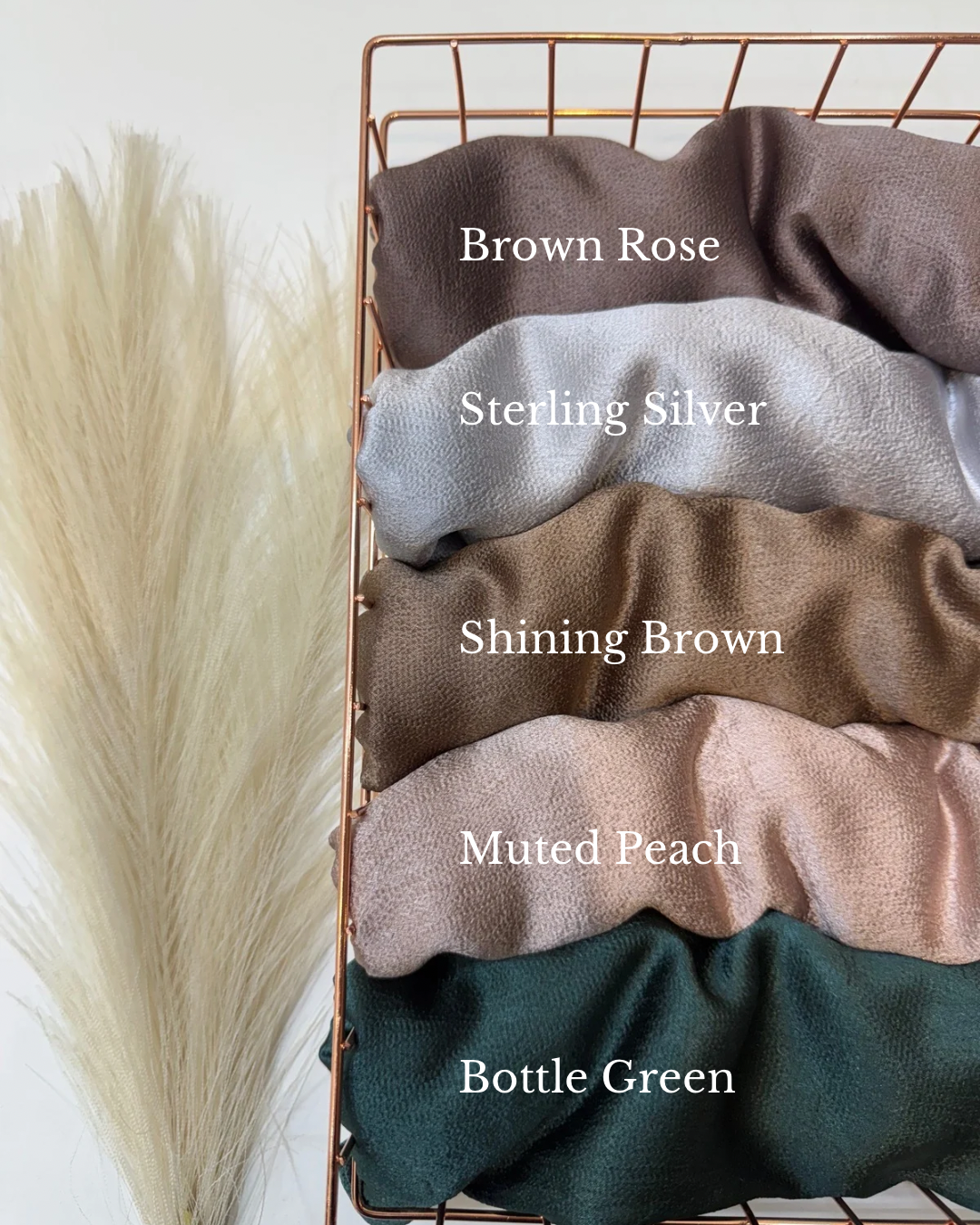 Yusraa Crush Bubble Satin Hijabs