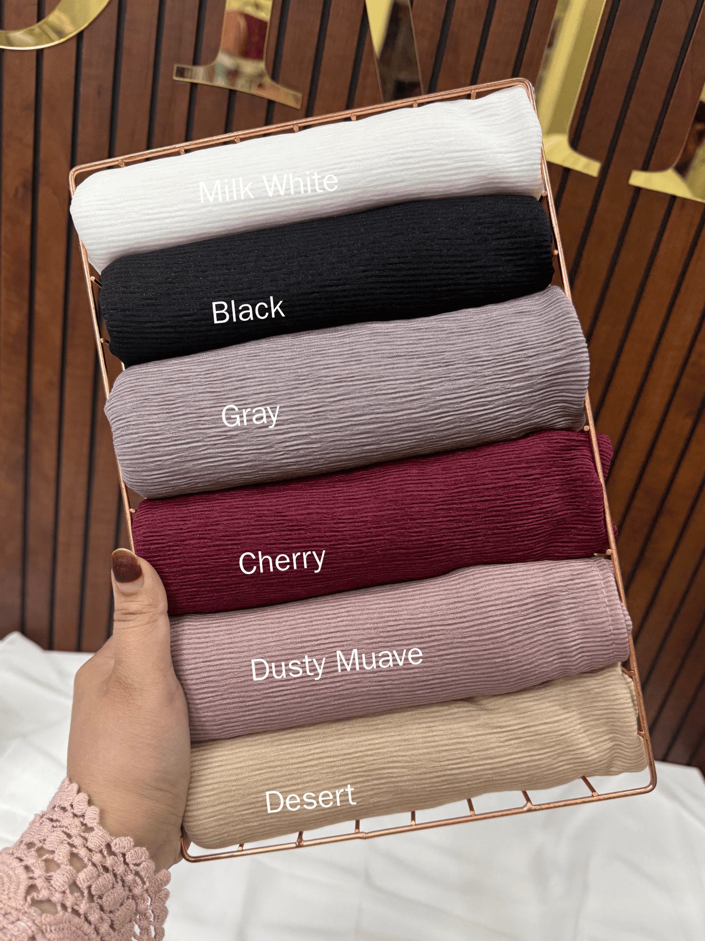 Ribbed Chiffon Soft Hijabs