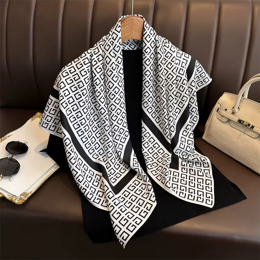 Classic Rustic G Printed Square Scarf
