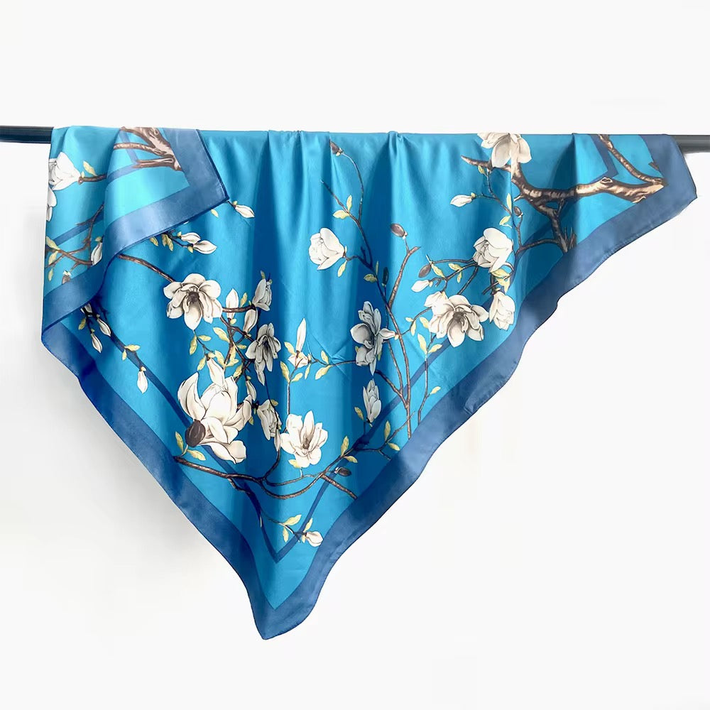 Autumn Leaf Printed Square Scarf