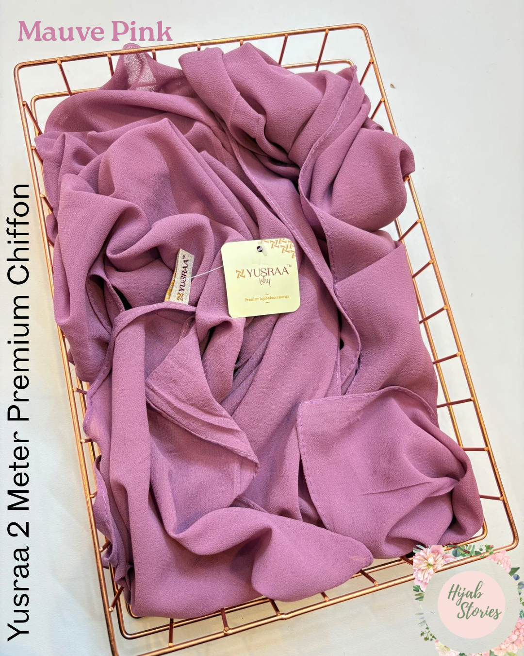 Mauve Pink Yusraa 2 Meter Chiffon Hijabs