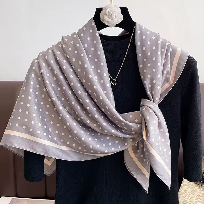 Polka Dots Printed Square Scarf
