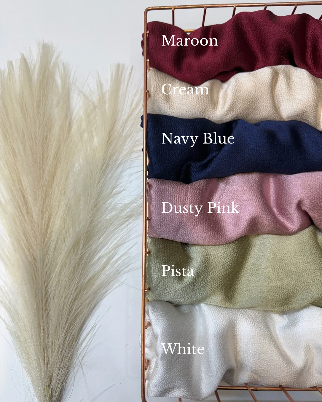 Yusraa Crush Bubble Satin Hijabs