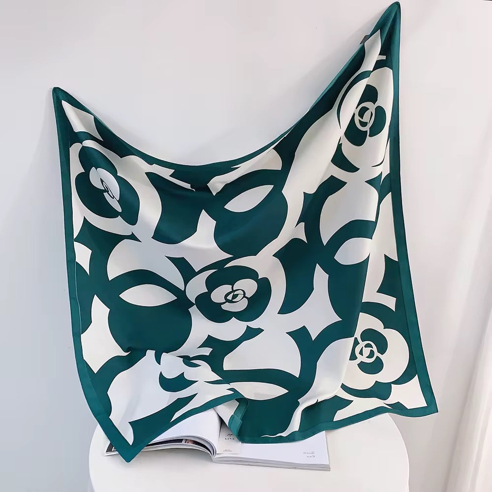 Prairie Rose Peacock Square Scarf