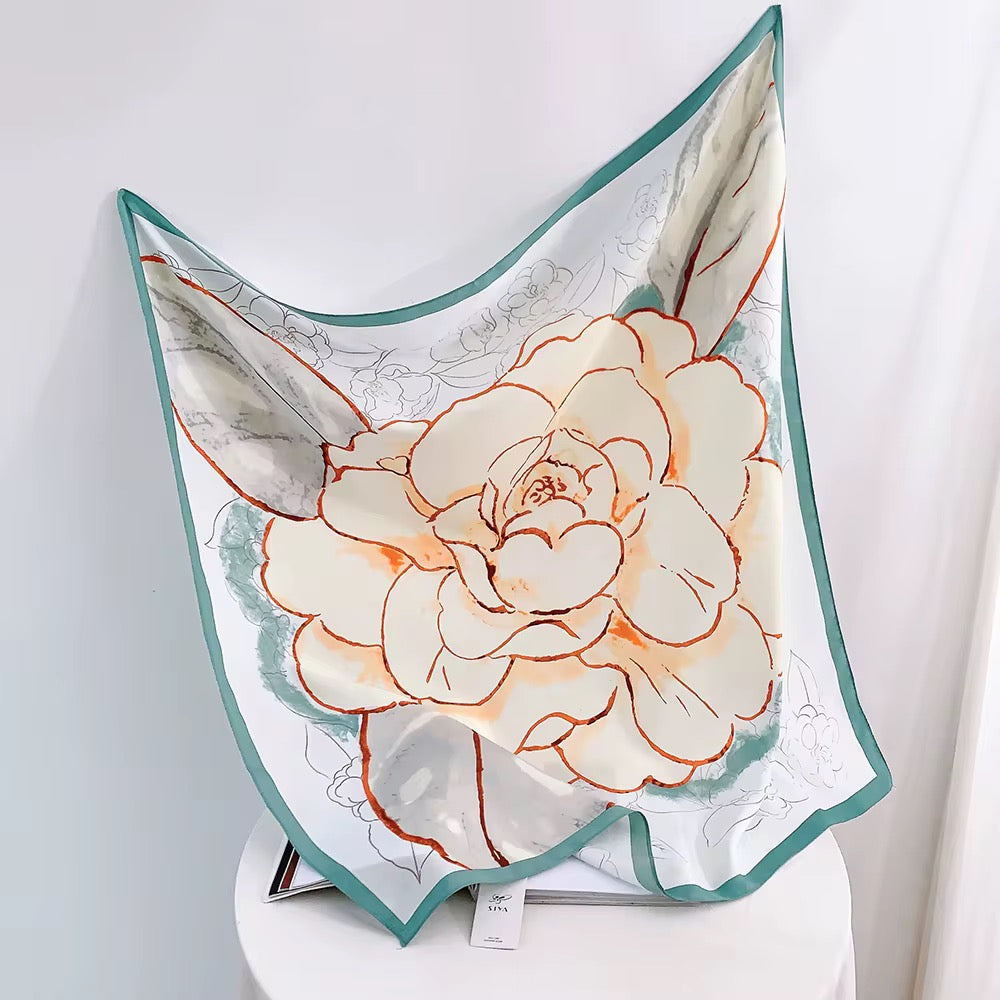 Meadow Whisper Printed Square Scarf