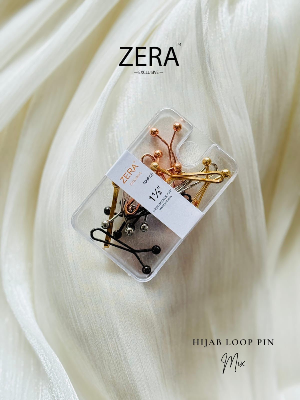 Zera Metallic Hijab Loop Pins