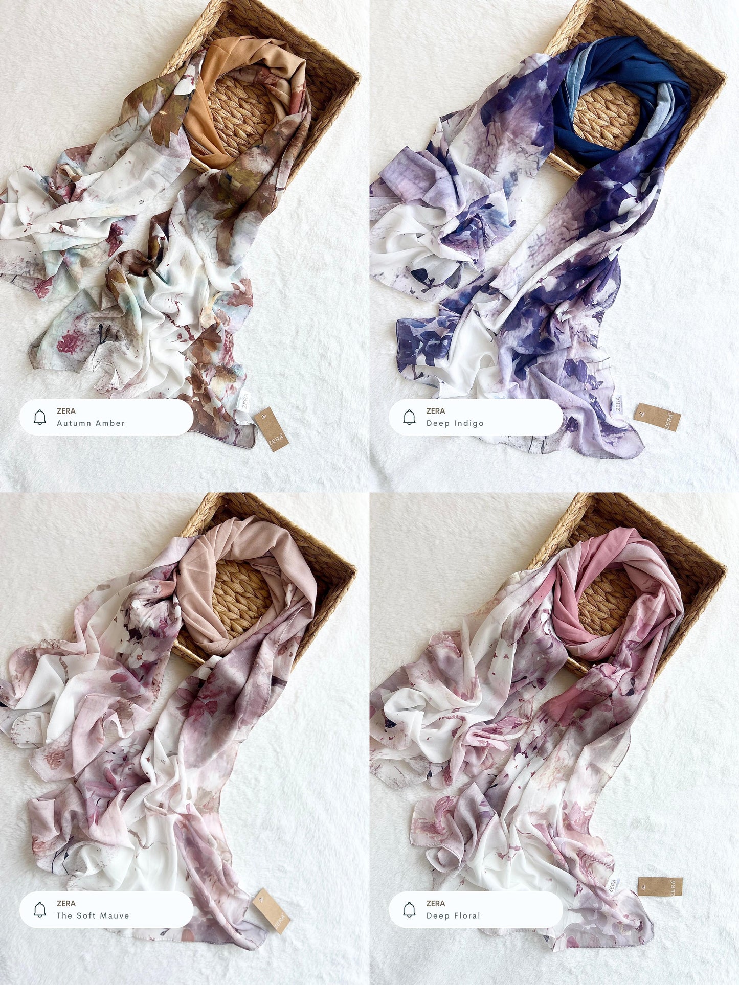 Zera Tulip Digital Printed Heavy Chiffon Hijabs