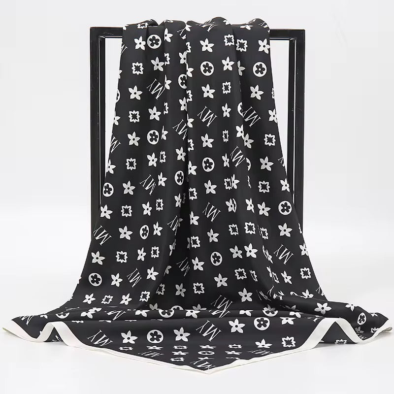 My Black Square Scarf