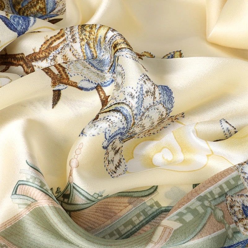 Enchanted Meadows Printed Silk Scarf