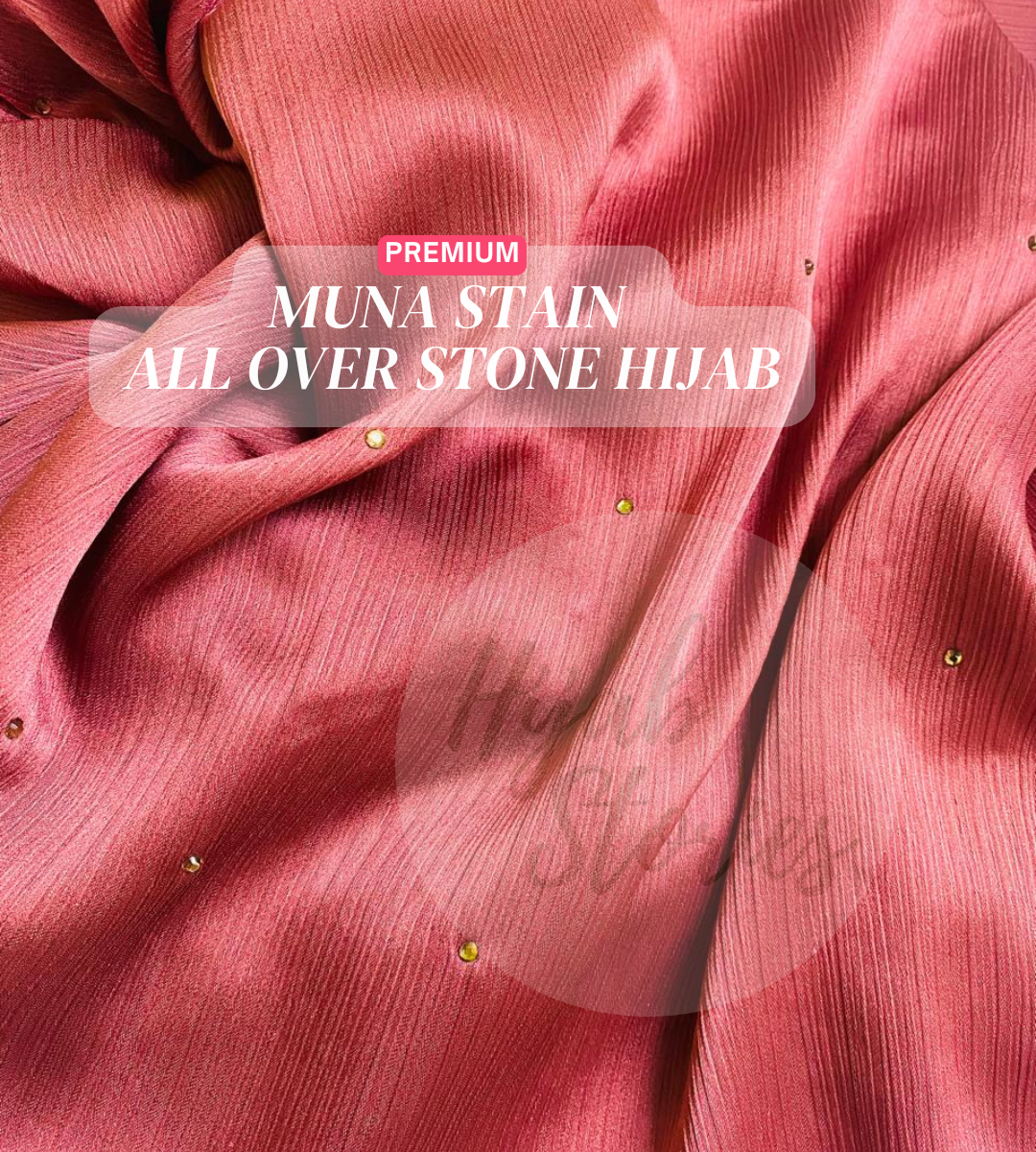 Muna Satin All Over Stone Hijabs
