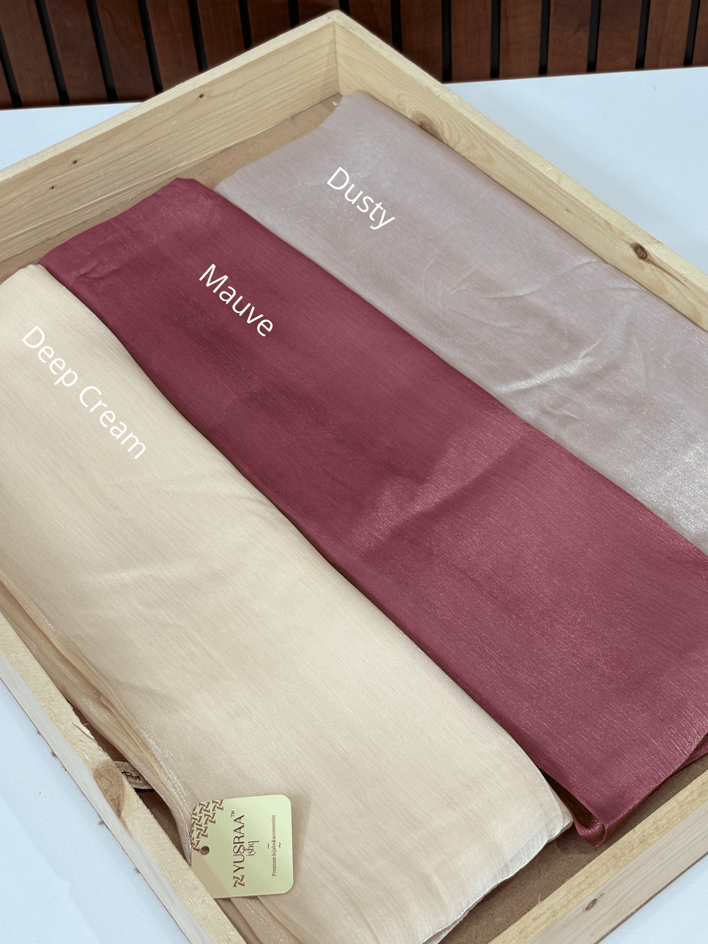 Yusraa Organza Shimmer Hijabs 2M Monsoon 26'