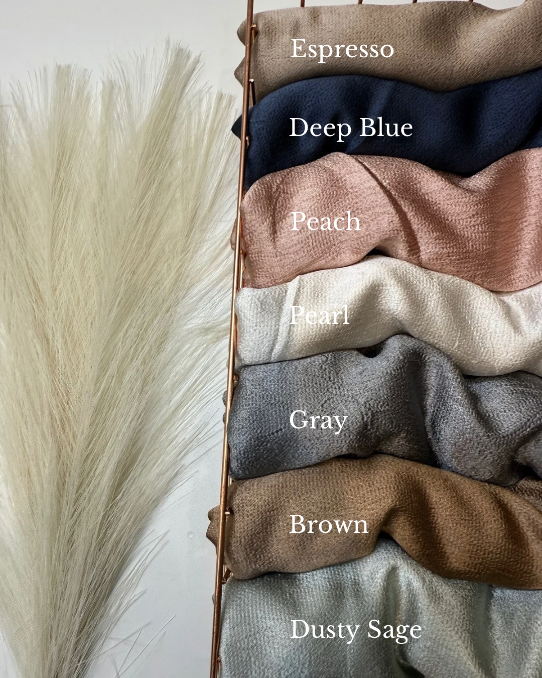 Yusraa Crush Bubble Satin Hijabs