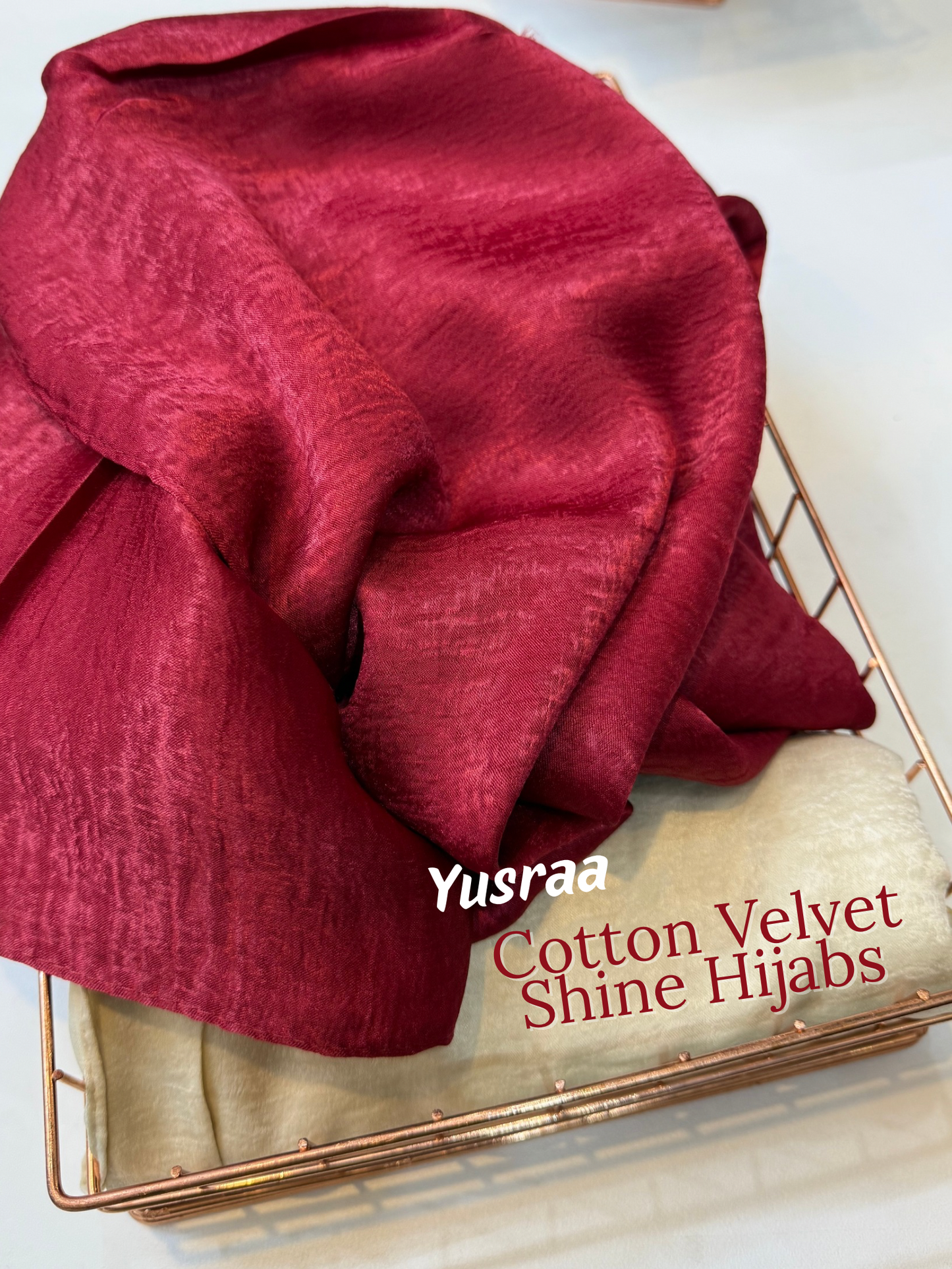 Yusraa Cotton Velvet Shine Hijabs