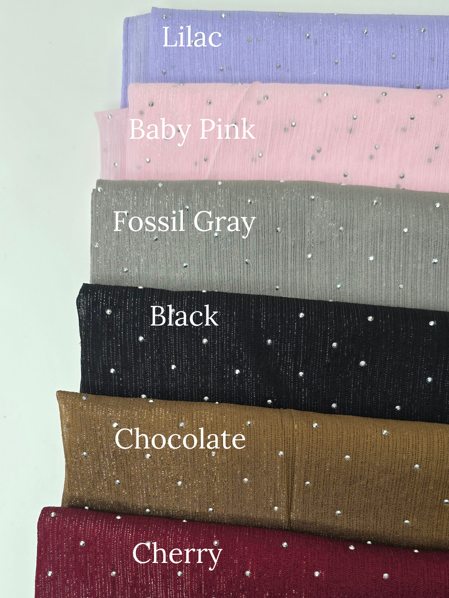 Georgette Shimmer Stone Hijabs Summer Edition