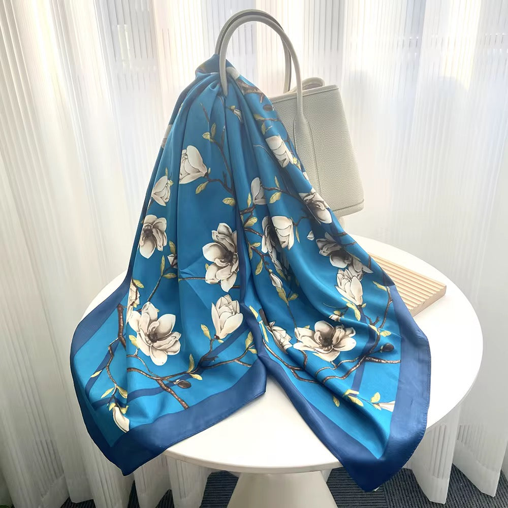 Autumn Leaf Printed Square Scarf