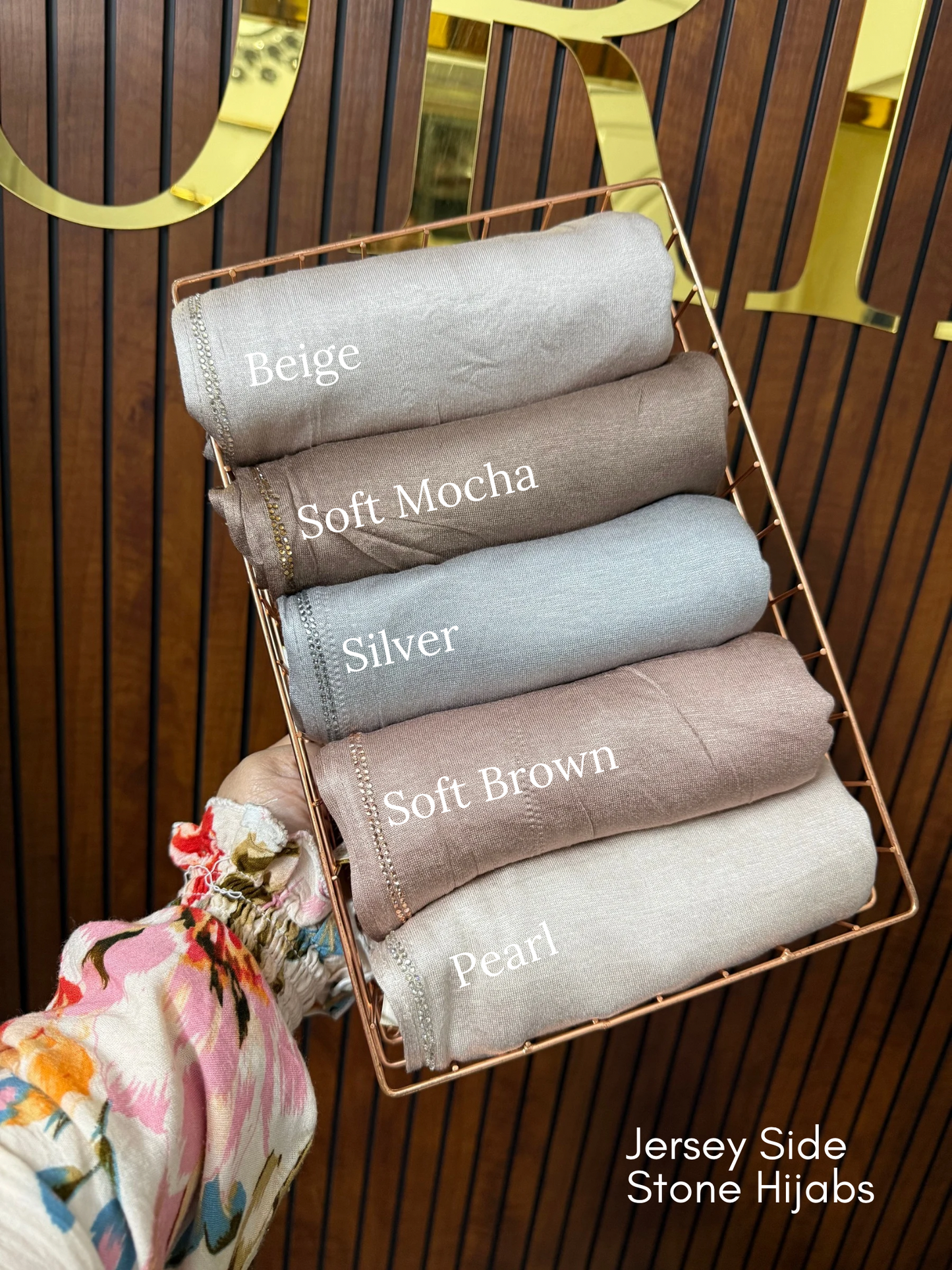 Premium Jersey Side Stone Hijabs