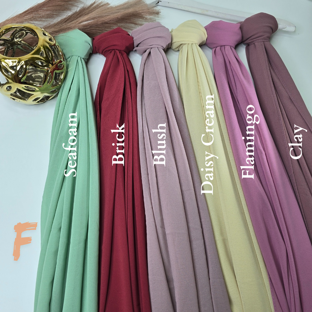 2.1 Meter Premium Malaysian Heavy Chiffon Hijabs