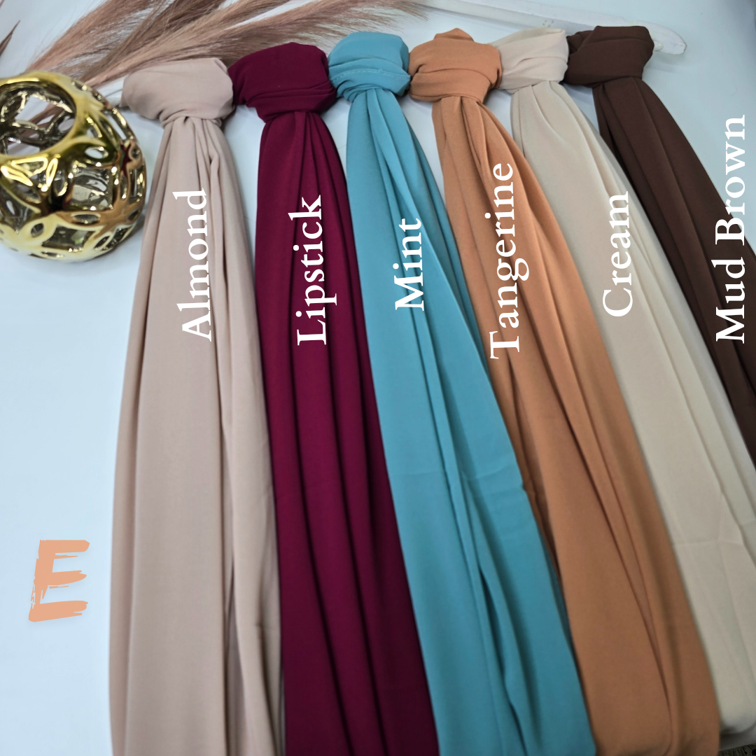 2.1 Meter Premium Malaysian Heavy Chiffon Hijabs