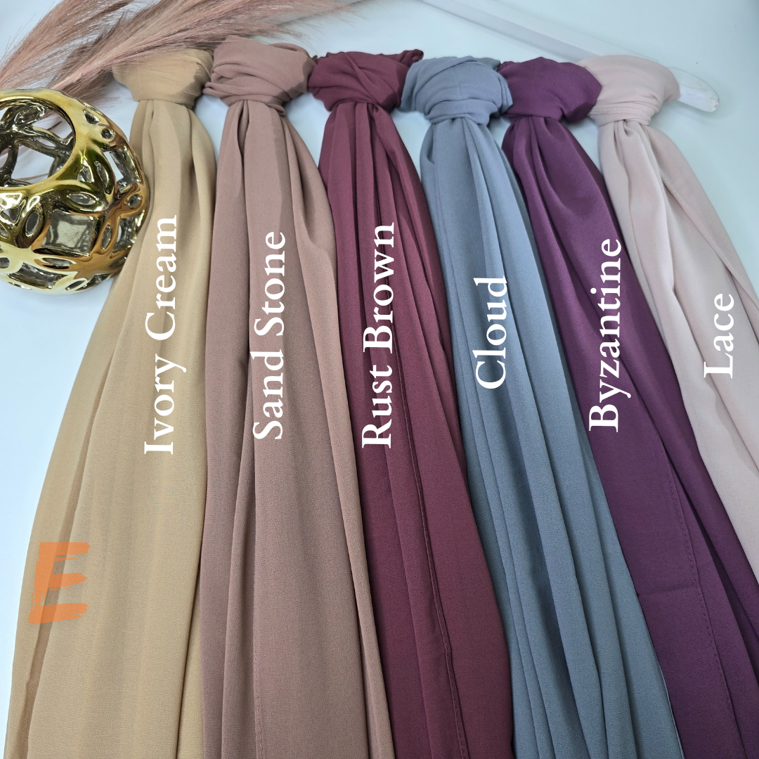 2.1 Meter Premium Malaysian Heavy Chiffon Hijabs