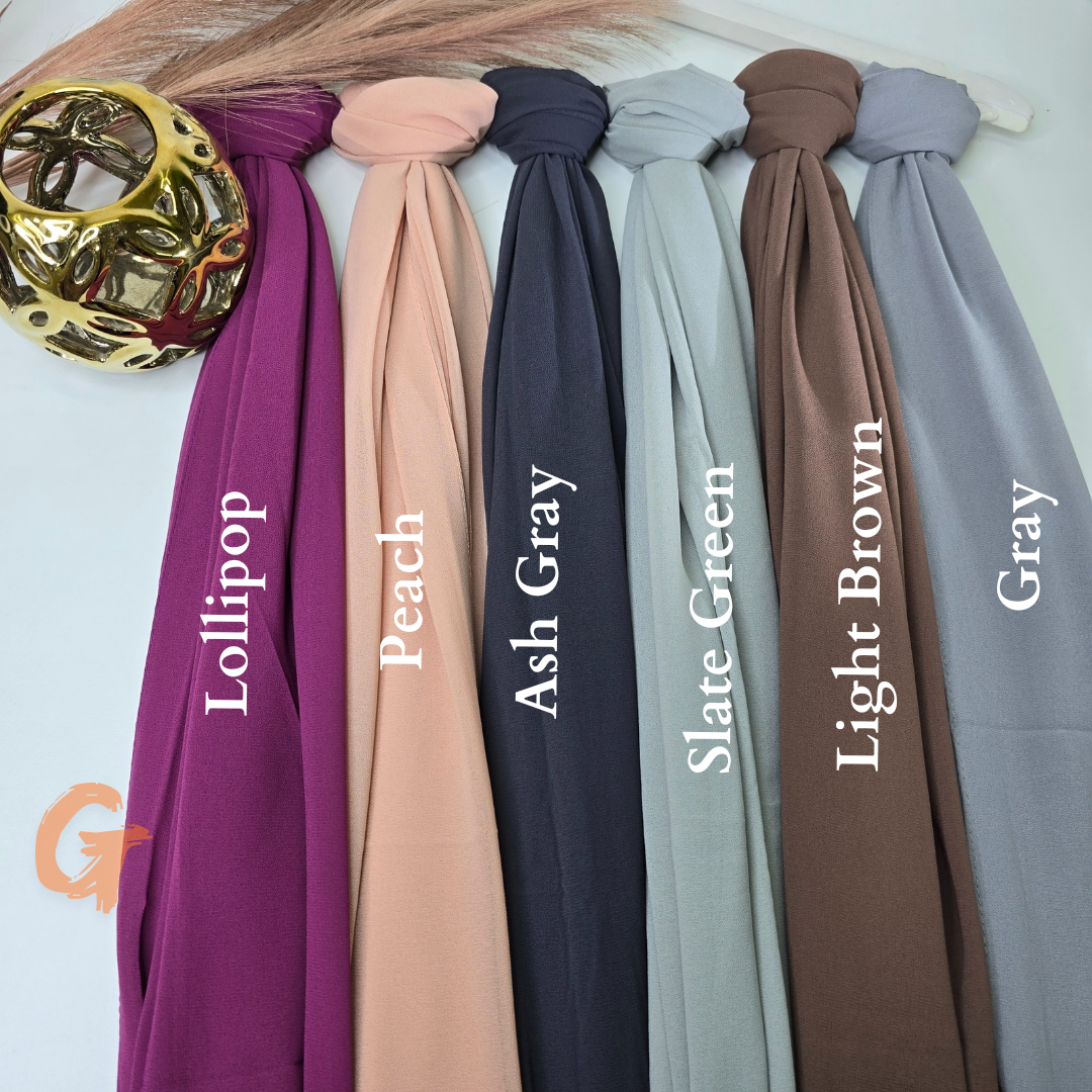 2.1 Meter Premium Malaysian Heavy Chiffon Hijabs