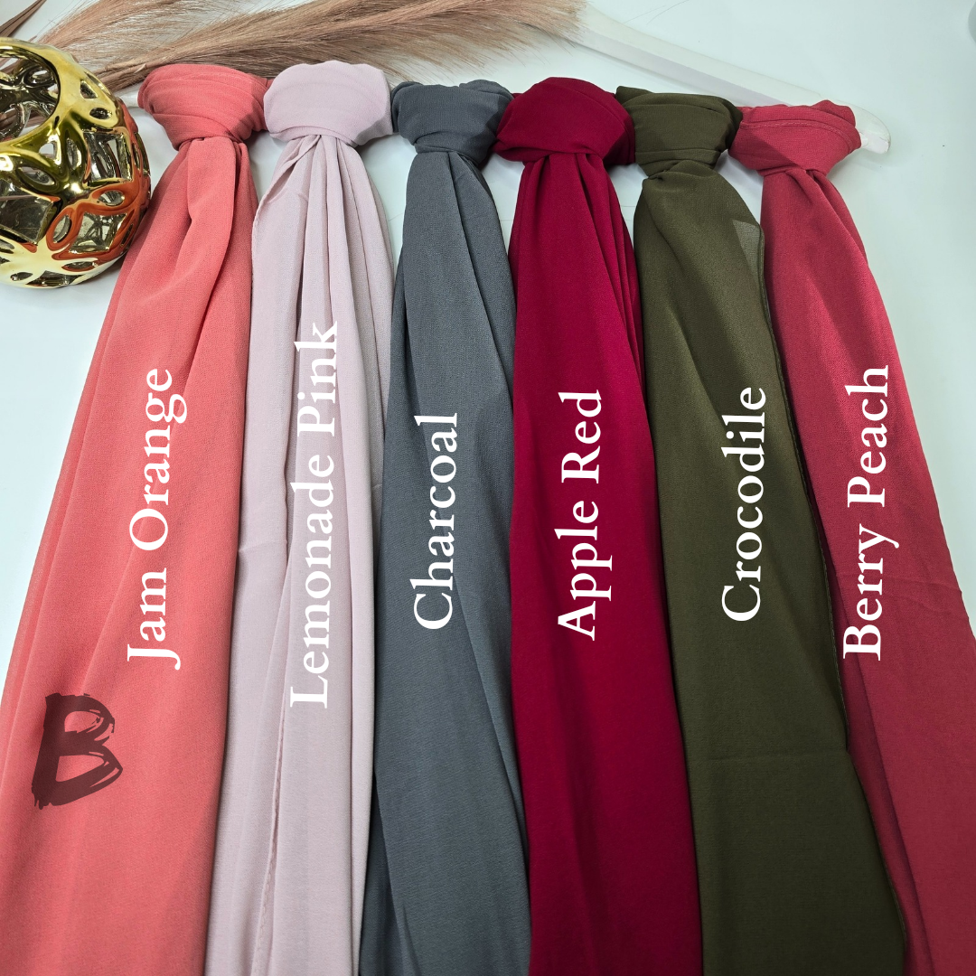 2.1 Meter Premium Malaysian Heavy Chiffon Hijabs