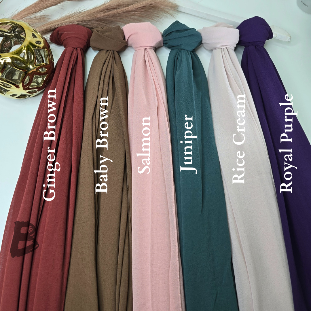 2.1 Meter Premium Malaysian Heavy Chiffon Hijabs