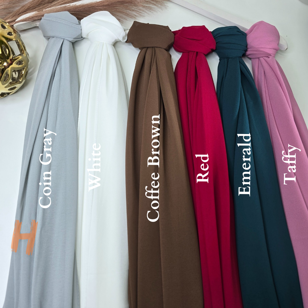 2.1 Meter Premium Malaysian Heavy Chiffon Hijabs