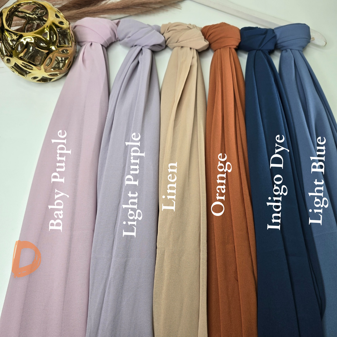 2.1 Meter Premium Malaysian Heavy Chiffon Hijabs
