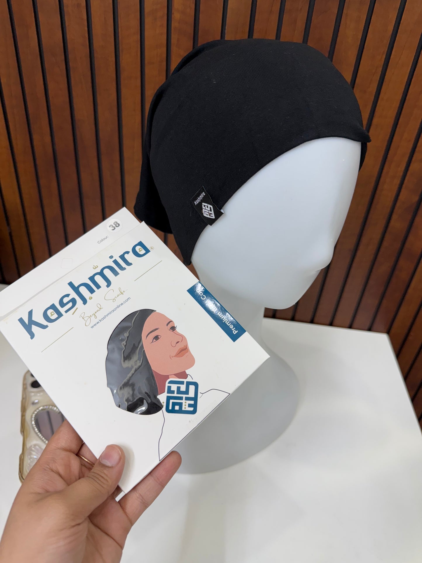Kashmira Ultra Premium Black Tube Cap