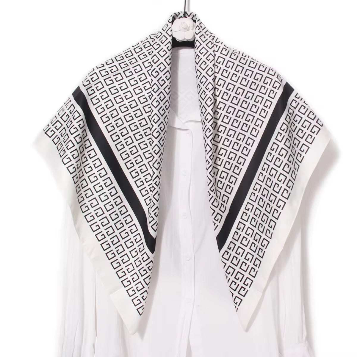 Classic Rustic G Printed Square Scarf