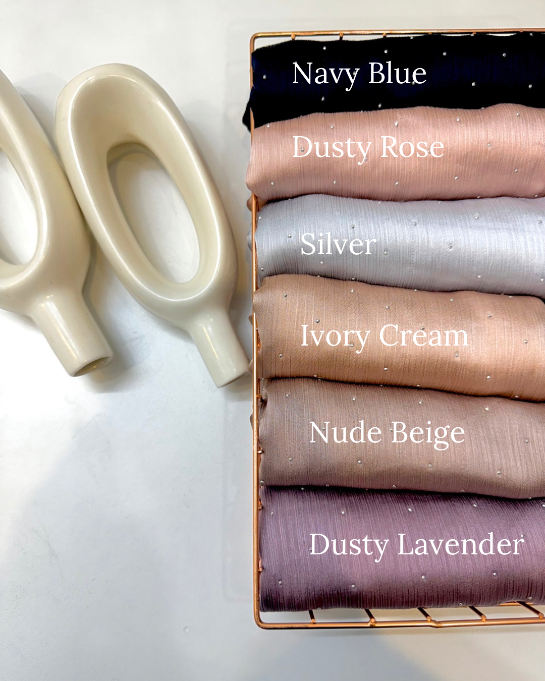 Yusraa Stone Muna Satin Hijabs Summer Edition 2025