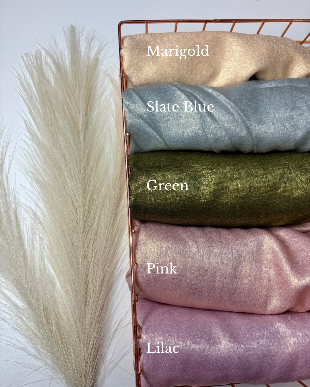 Yusraa Velvet Satin Gold Foil Hijabs