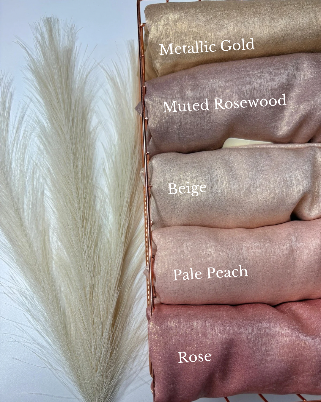 Yusraa Velvet Satin Gold Foil Hijabs