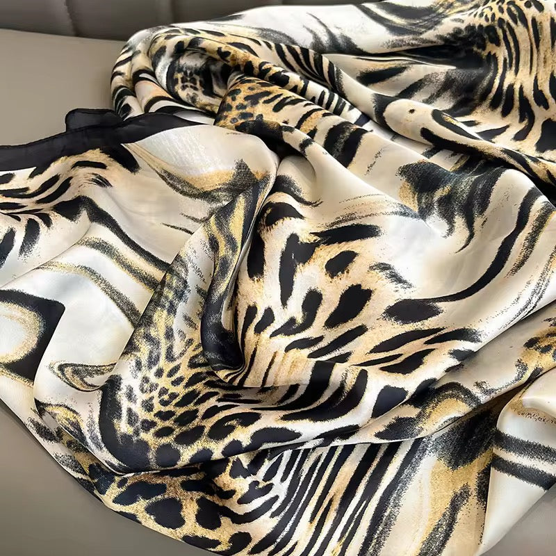 Bandana Style Brand Printed Silk Scarf