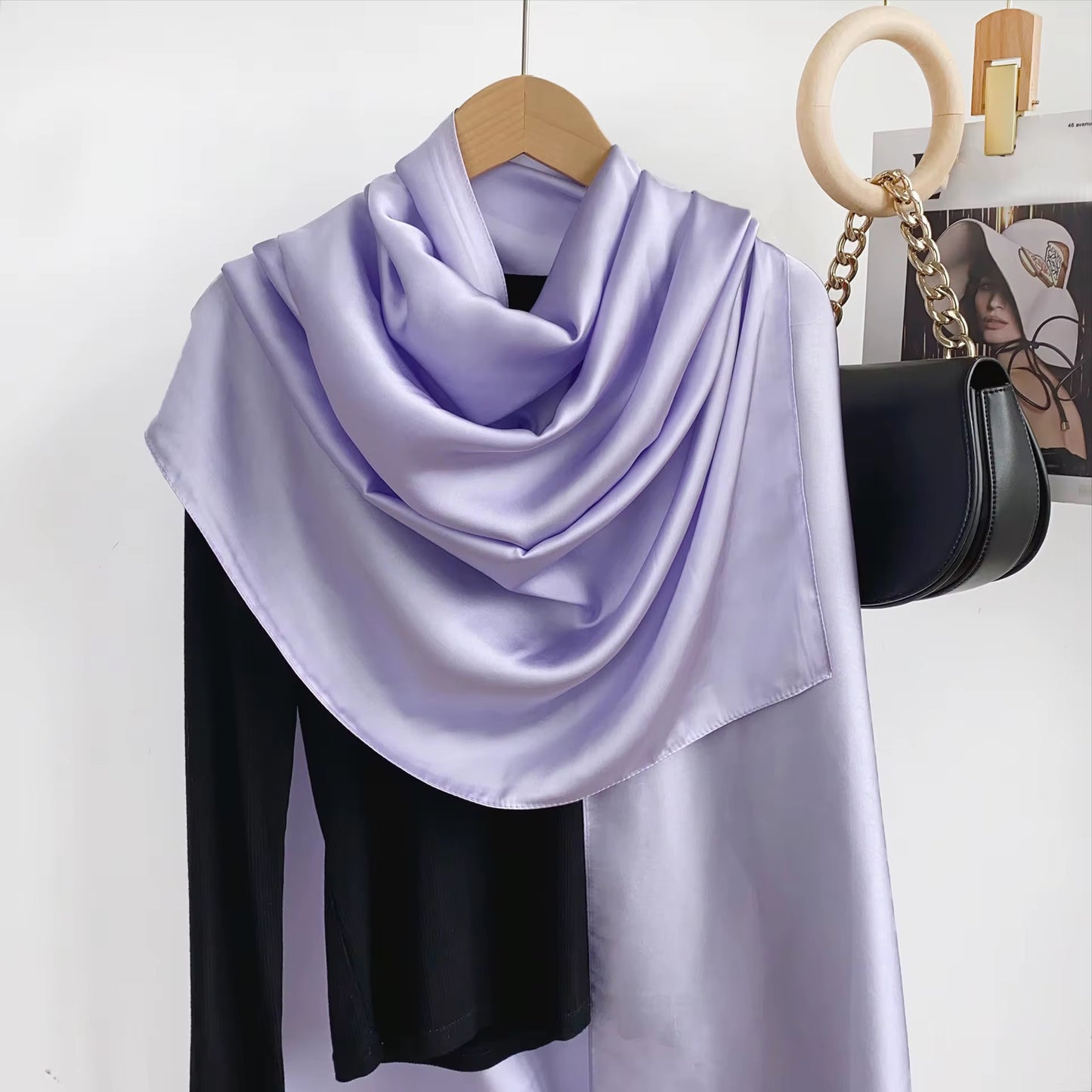 Silk Satin Scarves - Orchid