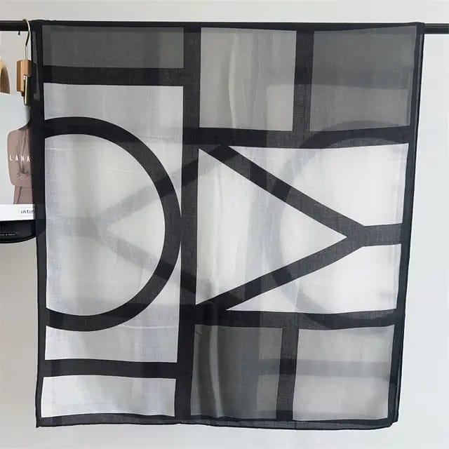 Elegant Viscose Scarf, Lightweight and Breathable