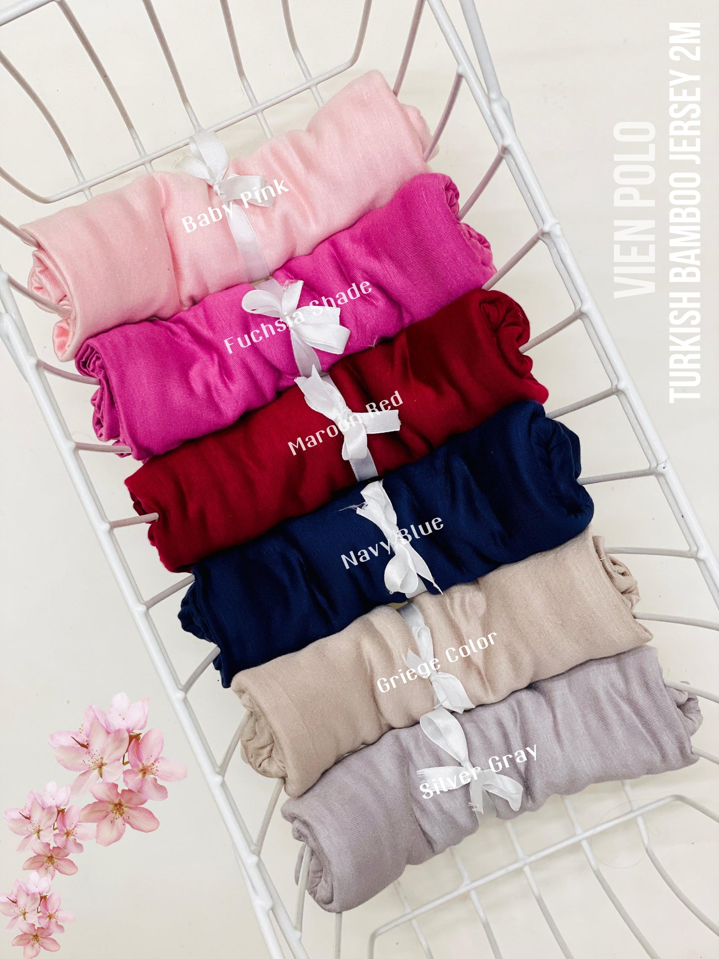 2 Meter Turkish Bamboo Jersey Hijabs