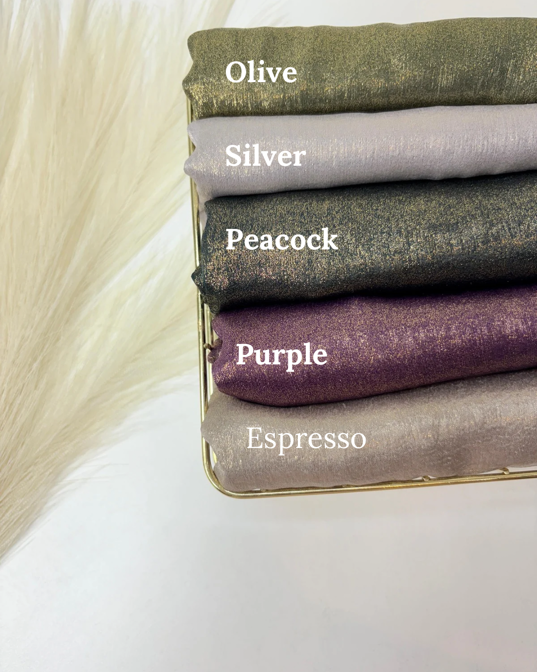 Gold Foil Velvet Satin Hijabs