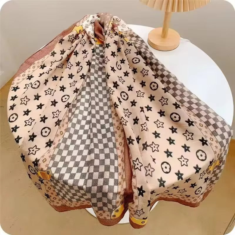 L Brown Brand Printed Viscose Scarf