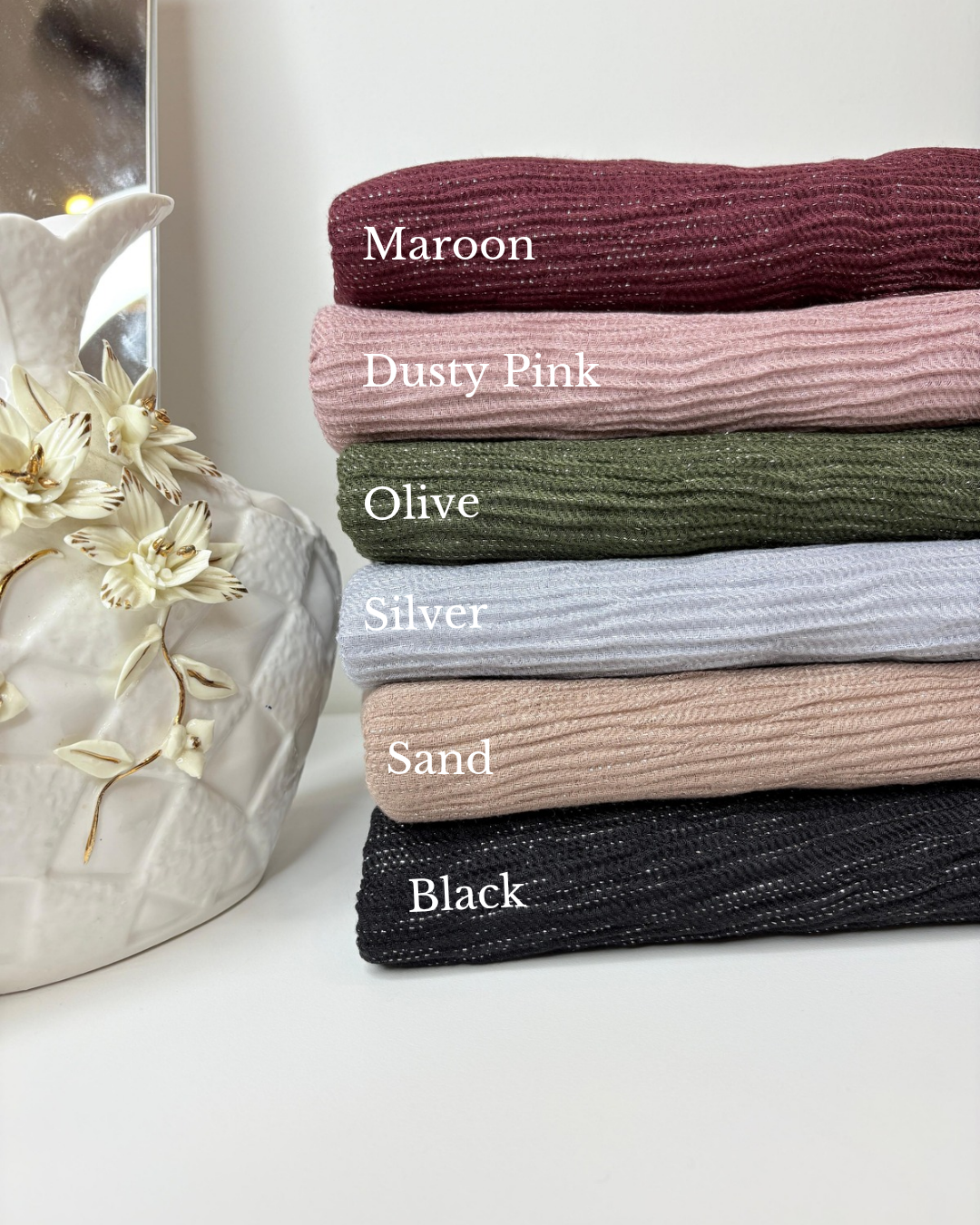 Ribbed Shine Cotton Hijabs