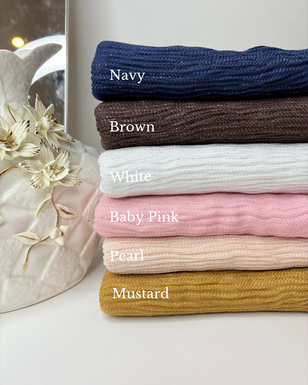 Ribbed Shine Cotton Hijabs