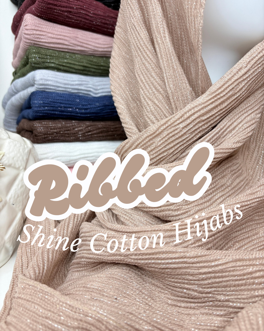 Ribbed Shine Cotton Hijabs